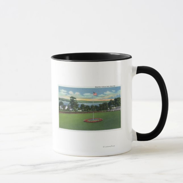 Caneca Vista do Parque da Vila Mayville e Flagpole (Direita)