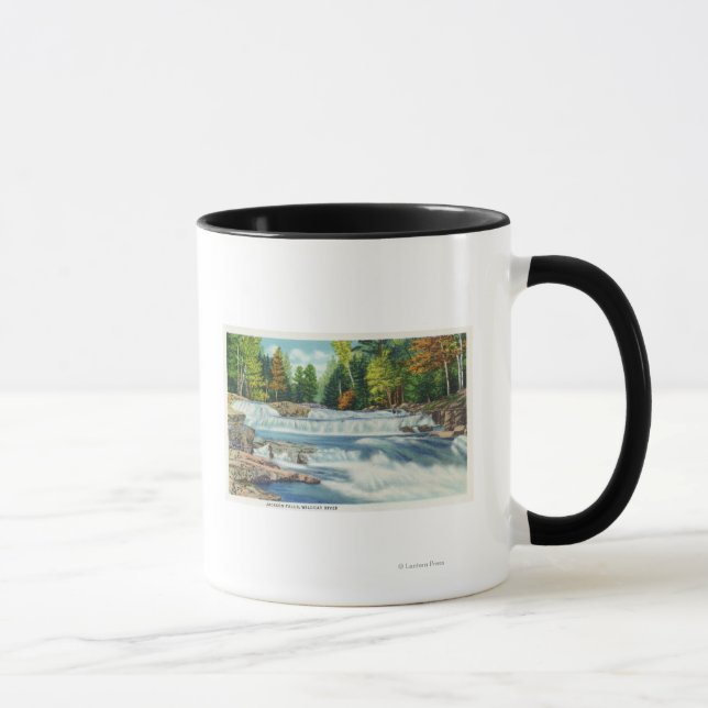 Caneca Vista do rio Gato Selvagem e das cataratas de Jack (Direita)