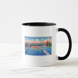 Caneca Vista do rio Oswego de Canal Locks & Harbor