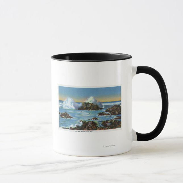 Caneca Vista do Surf ao longo da rocha (Direita)