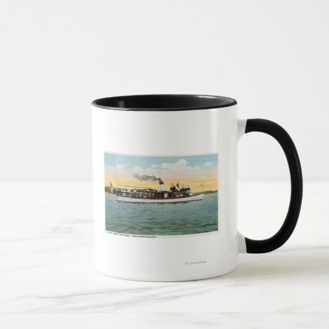 Caneca Vista do Tio Sam do Mail Boat dos EUA (Direita)