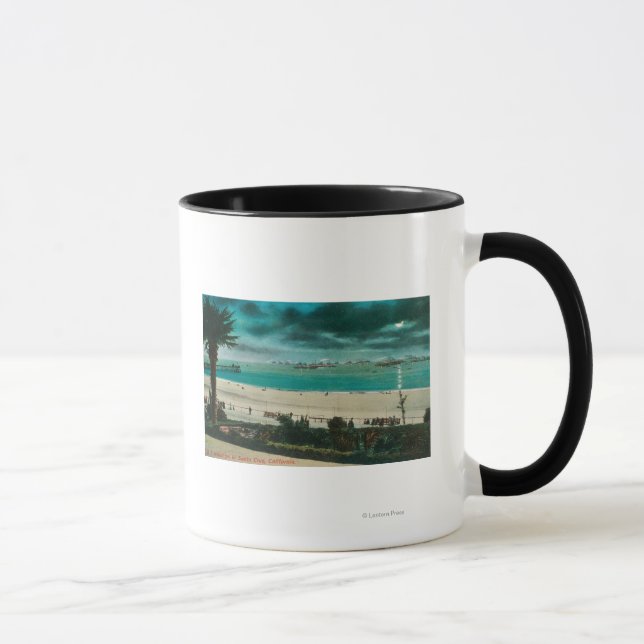 Caneca Vista dos navios de guerra americanos no Oceano Sa (Direita)