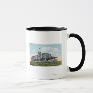 Caneca Vista exterior do hotel do penhasco da cabeça