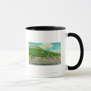 Caneca Vista exterior do motel do Mt. Si