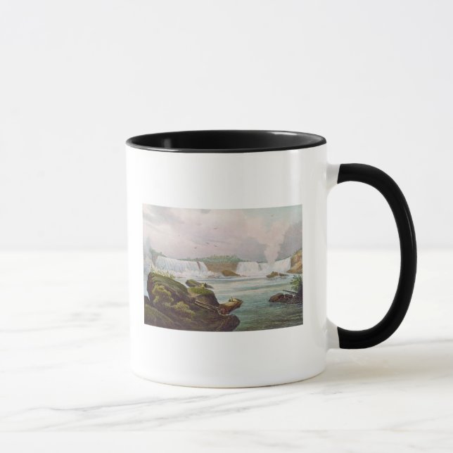 Caneca Vista geral de Niagara Falls do lado canadense (Direita)