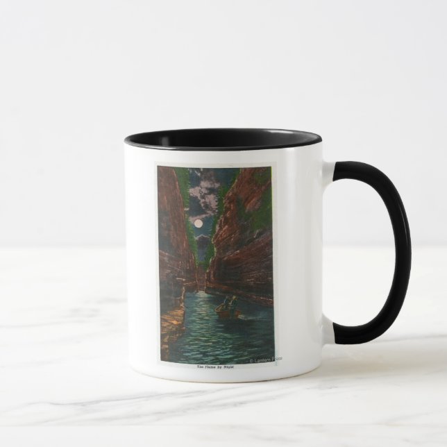 Caneca Vista iluminada da fumaça (Direita)