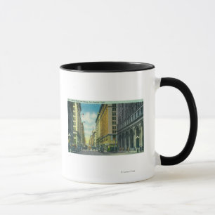 Caneca Vista ocidental da 7a rua da rua do primavera