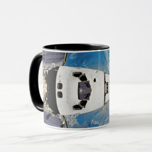 Caneca Vista olho de peixe do ônibus espacial Atlantis em