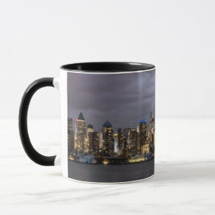 Caneca Vista panorâmica do início da noite de Manhattan