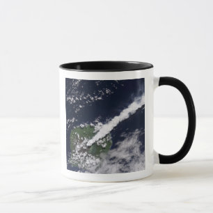 Caneca Vista por satélite de uma espessa e rica em vapor