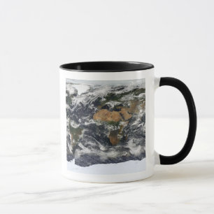 Caneca Vista satélite detalhada da terra