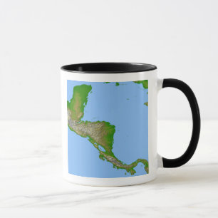 Caneca Vista topográfica da América Central