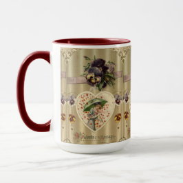 Caneca Vitoriana Vintage Dia de os namorados Mug