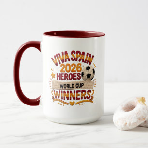 Caneca Viva Espanha 2026 Heroes Copa do Mundo