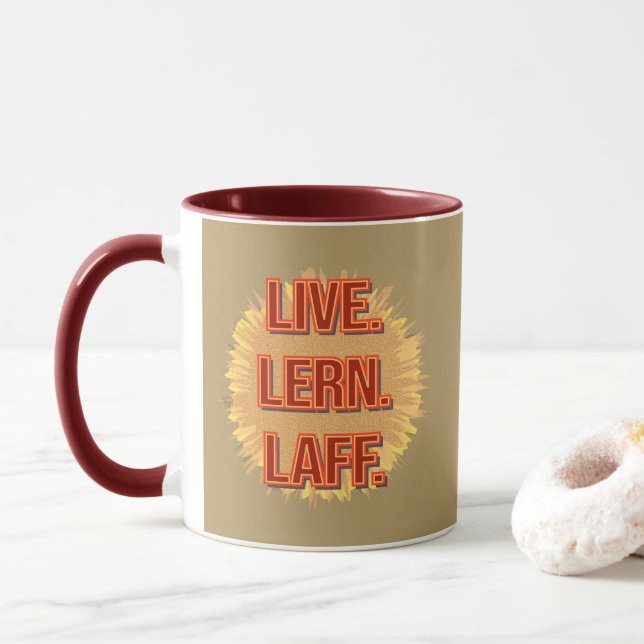 Caneca Viva. Lern. Laff. Gfx-05 (Com Donut)