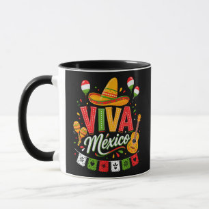 Caneca Viva México Chapéu Mexicano Maracas