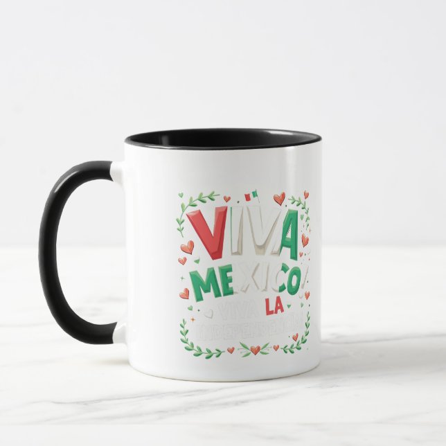 Caneca Viva México Viva la Independencia Dia da Independê (Esquerda)
