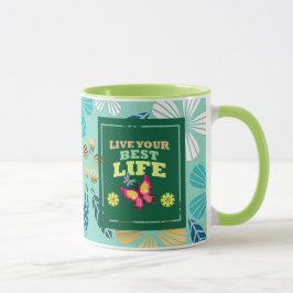 Caneca Viva Sua Melhor Vida – Ins Floral Verde Ele