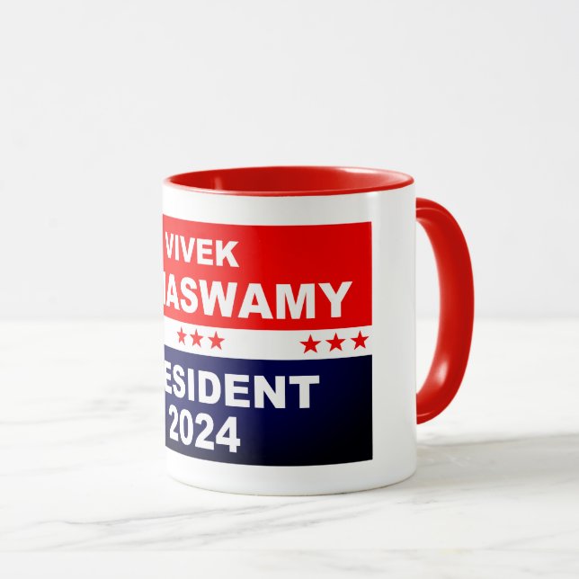 Caneca Vivek Ramaswamy Presidente 2024 (Frente Esquerda)