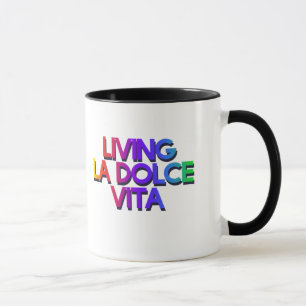 Caneca Vivendo la dolce vita Estou apaixonado