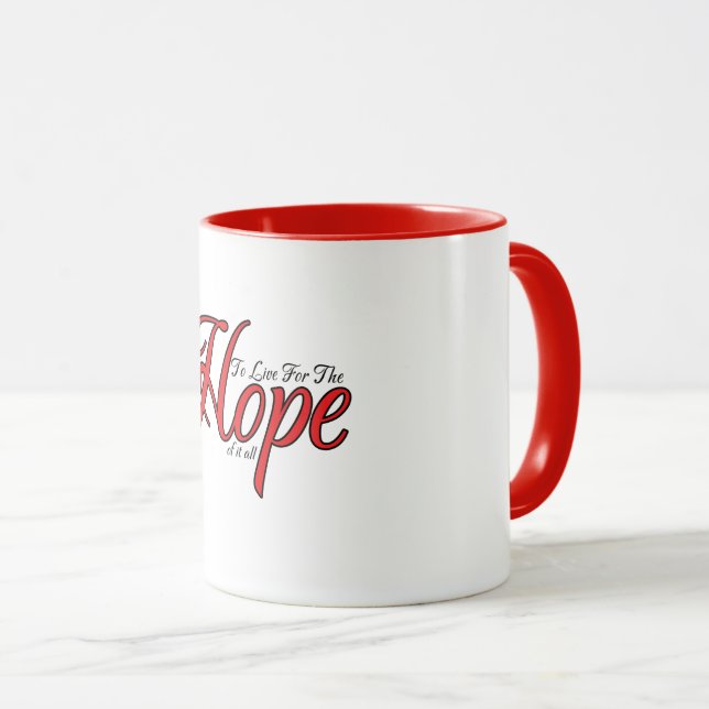 Caneca Viver pela Esperança de Tudo (Frente Esquerda)