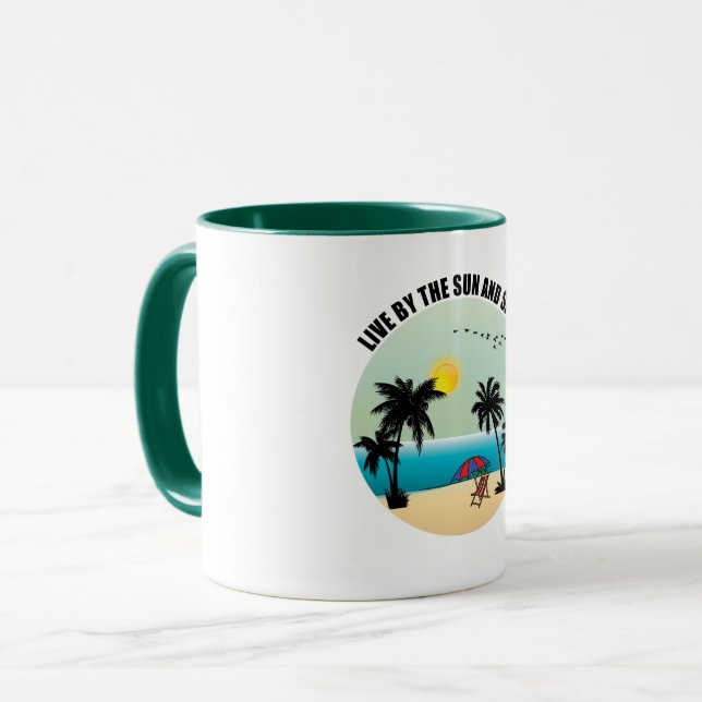 Caneca viver pelo sol e areia (Frente Esquerda)