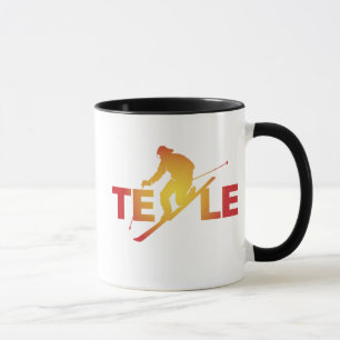 Caneca vívida TELE do logotipo