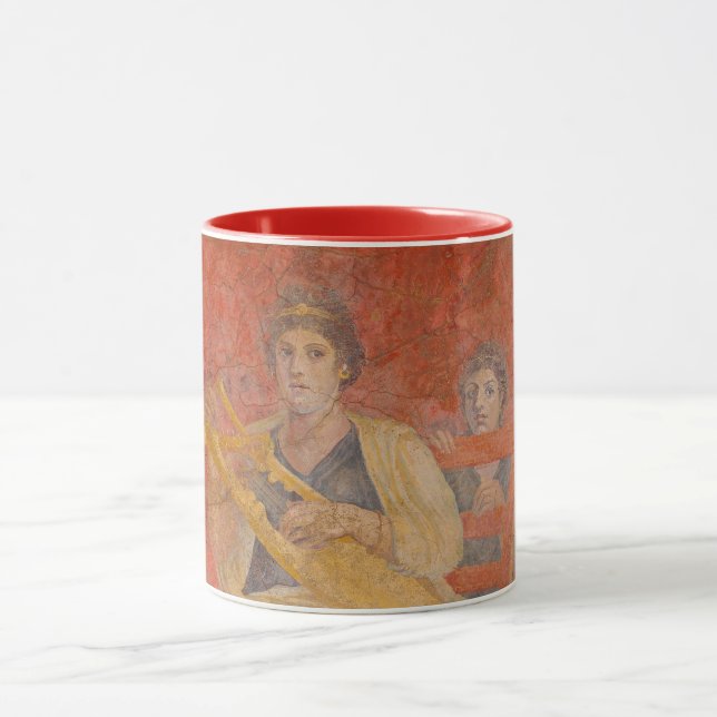 Caneca Vizinho de Pompeia, Fresco, músico antigo (Centro)
