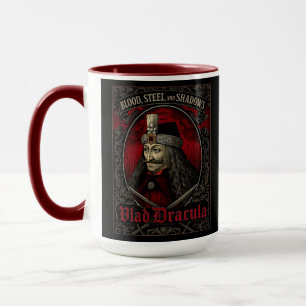 Caneca Vlad Dracula Gothic Mug - Taça de Café Vampiro Esc