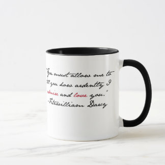 Caneca "Você deve permitir que eu diga-o…" Sr. Darcy