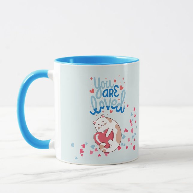 Caneca Você É Amado Gatos (Esquerda)