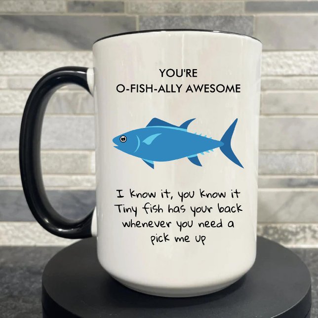 Caneca Você é O Fish Ally Encantador Engraçado Professor  (You're O Fish Ally Awesome Funny English Teacher Mug)