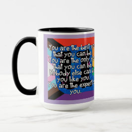 Caneca Você é o melhor que você (Inclusive Bi Pride)
