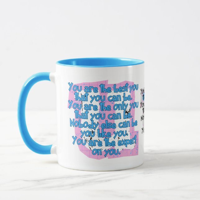 Caneca Você é o melhor que você (Trans Pride) (Esquerda)