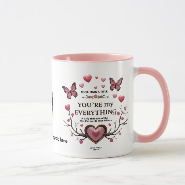 Caneca Você é o meu "Tudo" - Butterfly Heart Mug (Direita)