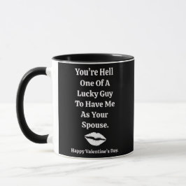 Caneca Você é um cara sortudo no Dia dos Namorados 