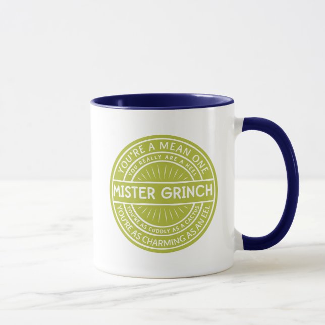 Caneca Você é um Mean One Mister Grpolegadas (Direita)