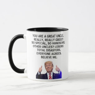 Caneca Você é um tio muito Excelente, sério, Trump