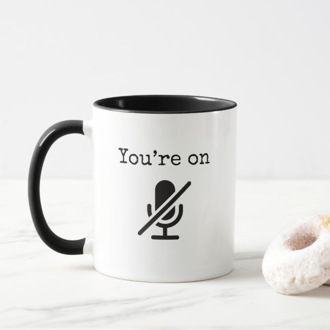 Caneca Você está em Mute Funny Mug (Com Donut)