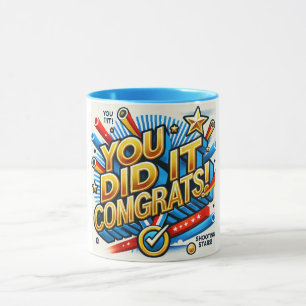Caneca Você Fez Mug Maçã de Parabéns