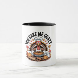 Caneca Você me faz louco Padaria de Peru de Ação de Graça