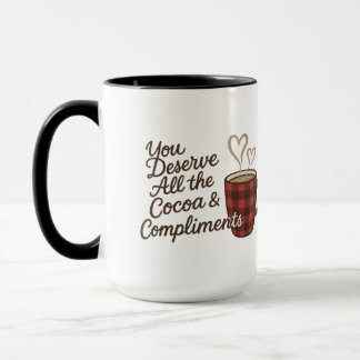 Caneca Você Merece Todo o Cacau e Elogios Personalizado