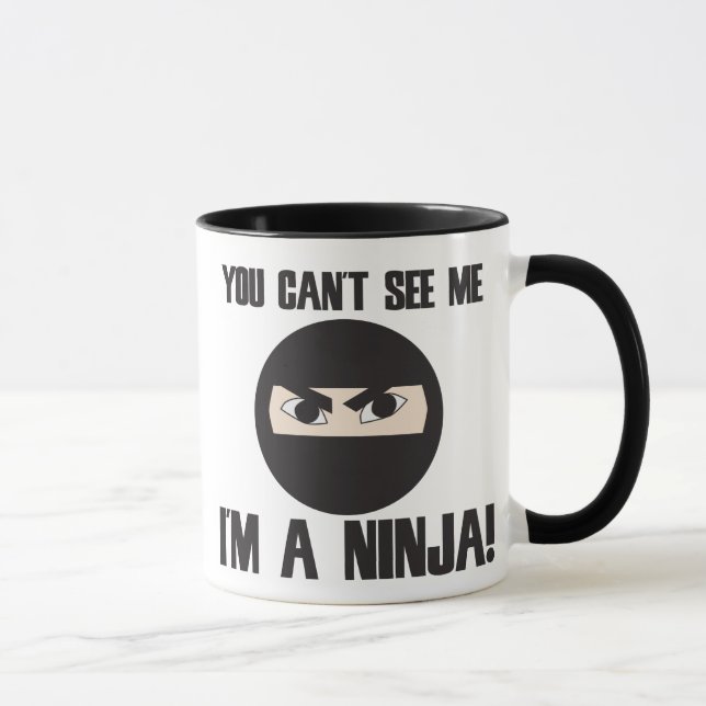 Caneca Você não pode me ver eu sou um ninja (Direita)