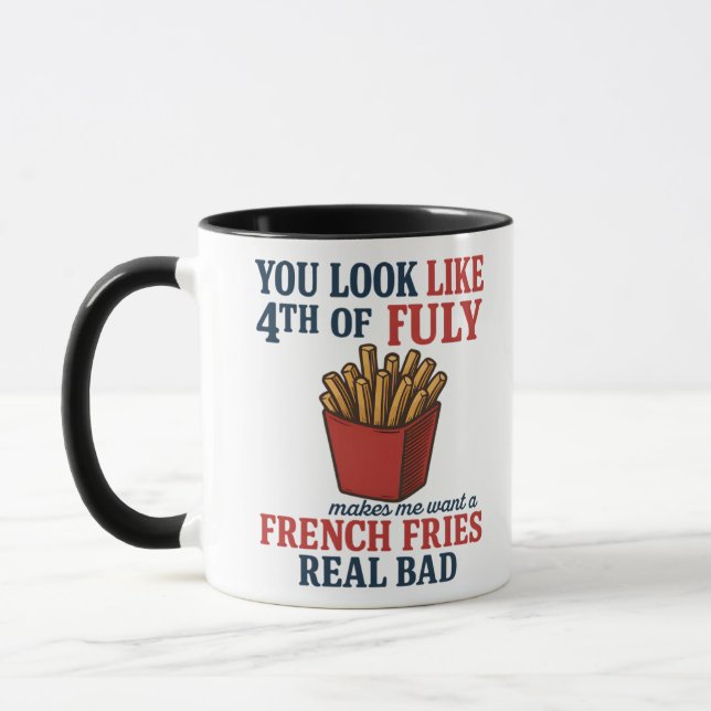 Caneca Você Parece Que O Dia 4 De Julho Me Faz Querer Um  (Esquerda)