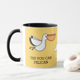 CANECA VOCÊ PODE DIZER AMARELO DO PÁSSARO PELICANO