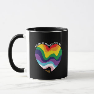 Caneca Você Pode Ser Você Mesmo Comigo LGBT Transgênero G