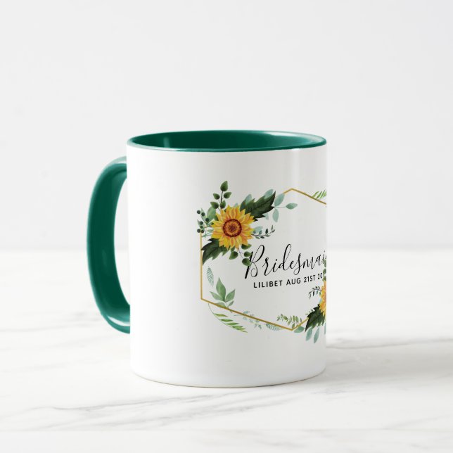 Caneca Você Será A Bridesmaid Maid Honra Obrigada Mãe (Frente Esquerda)