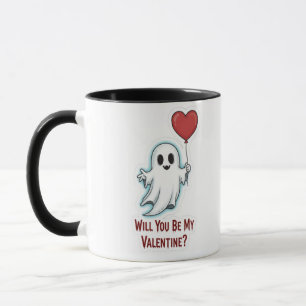 Caneca Você Será Meu Namorados Mug - Fantasma Cute Cérebr