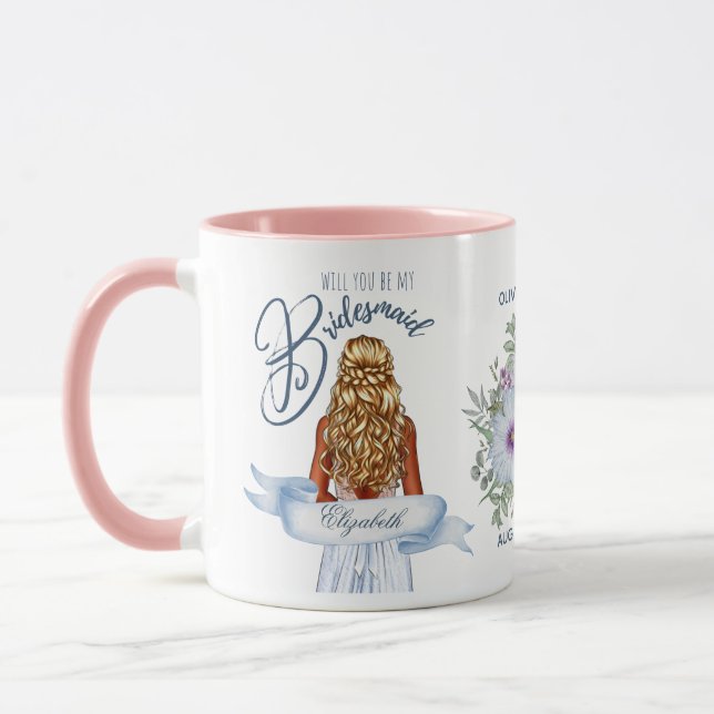 Caneca Você Será Meu Nome De Proposta De Cabelo Loiro? (Esquerda)