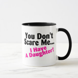 Caneca Você susto mim eu não tenho um rosa e um preto d